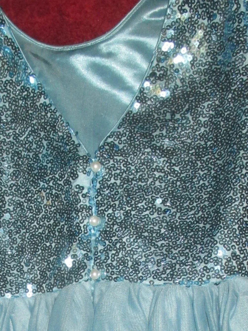 Disney Store Cinderella Party Dress Sz 7/8 Tulle Sequin Fancy- RHINESTONE COACH